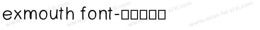 exmouth font字体转换